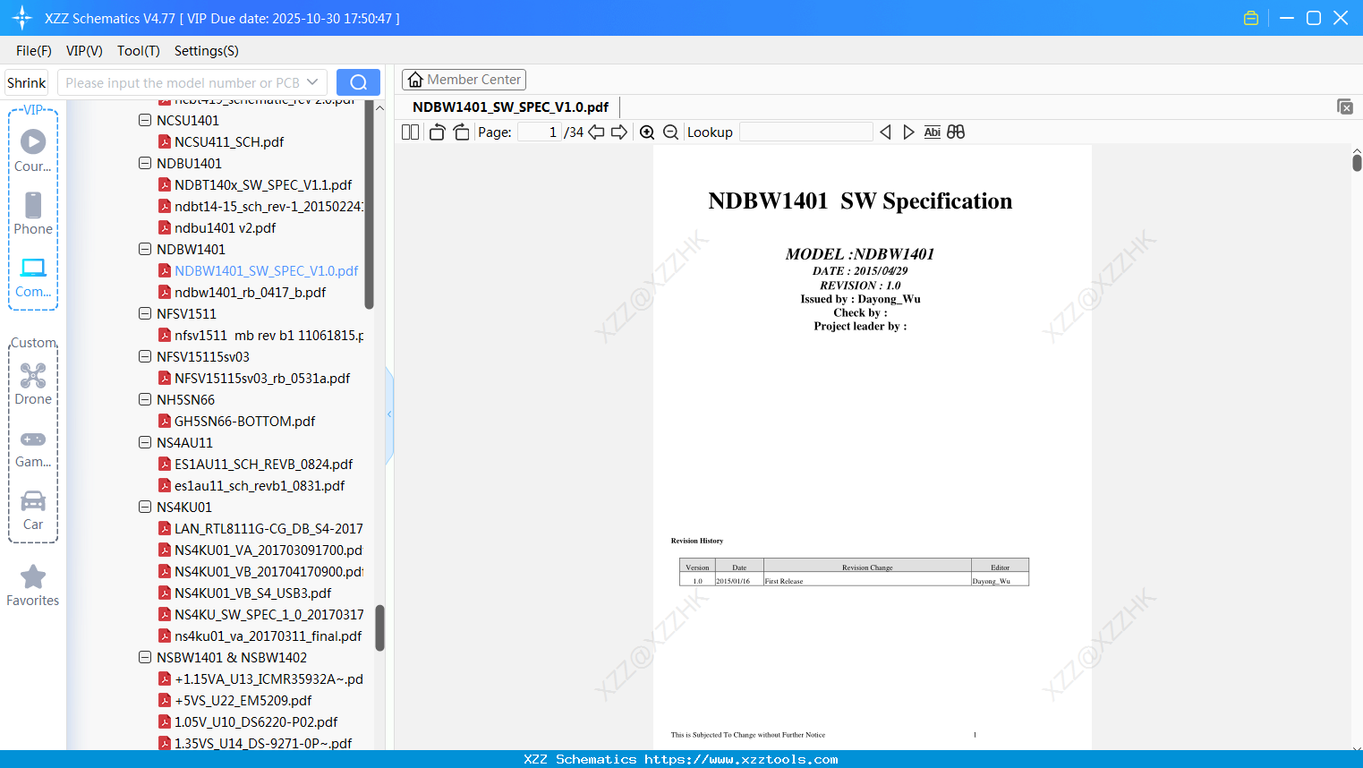 Laptop Mechrevo NDBW1401_SW_SPEC_V1.0